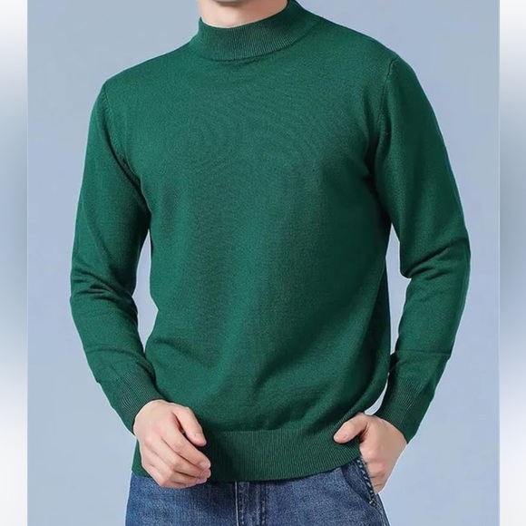 Newcome Robb Buffalo Made in Scotland Green 100% Pure Cashmere Sweater Sz 42 Men - Picture 1 of 12